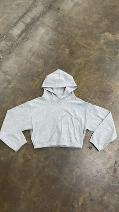 Cropped Grey Hoodie view 5
