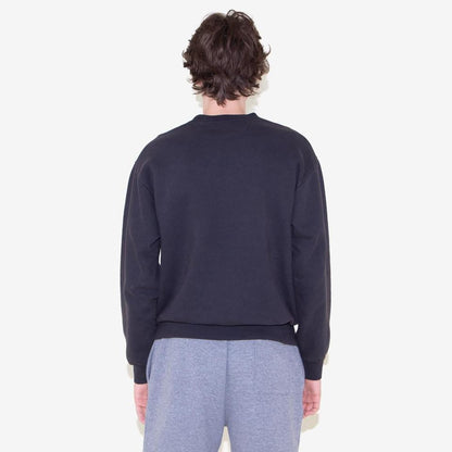 Cotton Heavy Fleece Crewneck Sweatshirt - Off Black