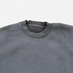 Cotton Heavy Fleece Crewneck Sweatshirt - Off Black view 5