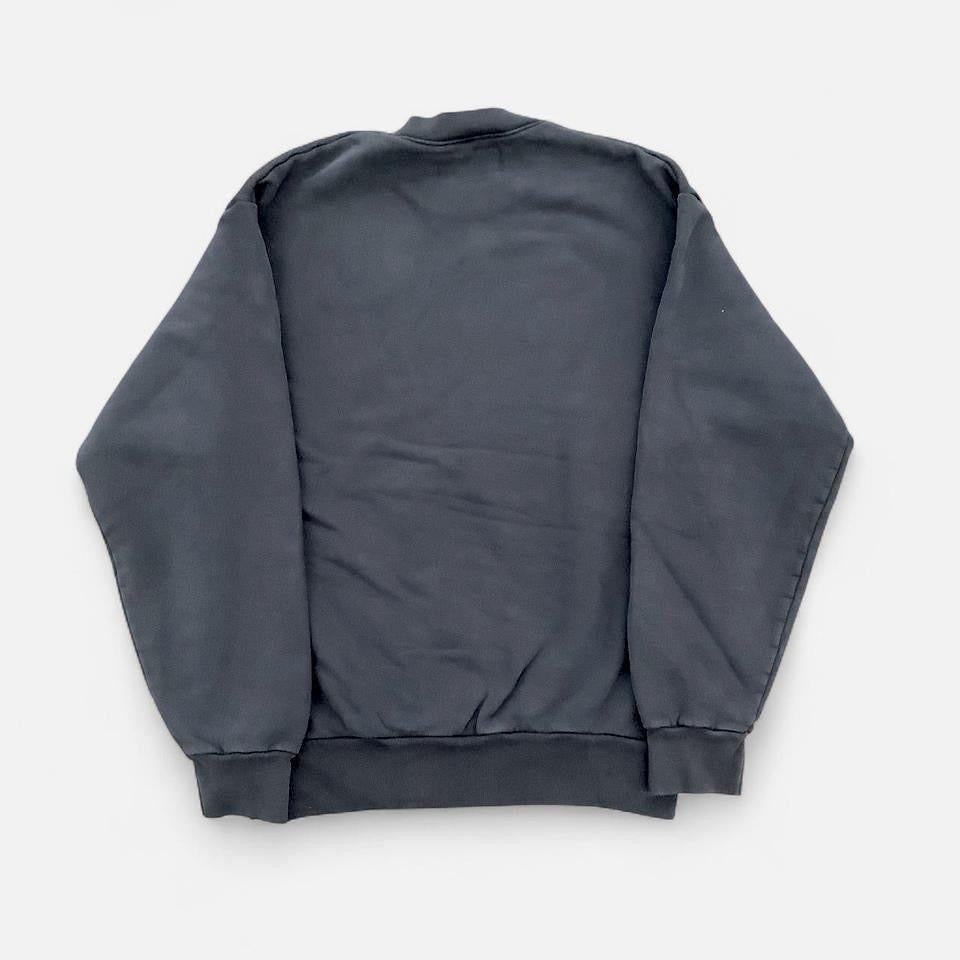 Cotton Heavy Fleece Crewneck Sweatshirt - Off Black