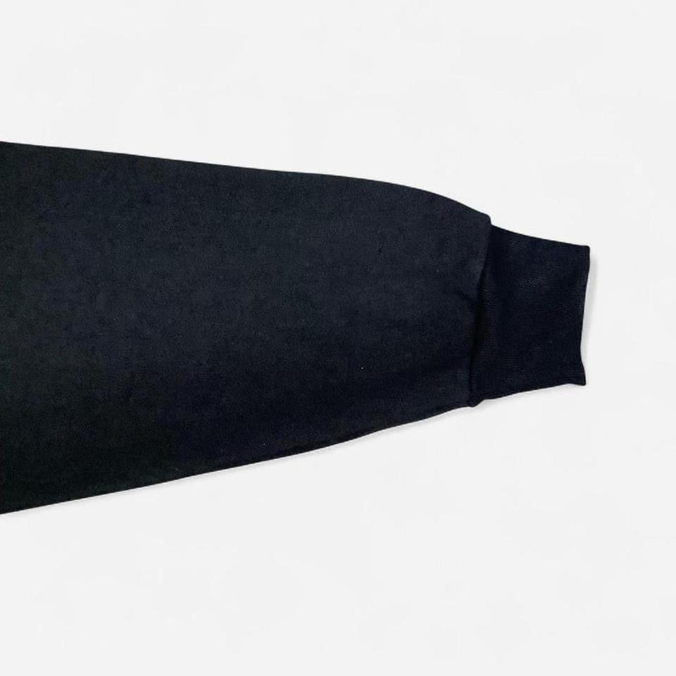 Cotton Heavy Fleece Pullover Sweatshirt - Black