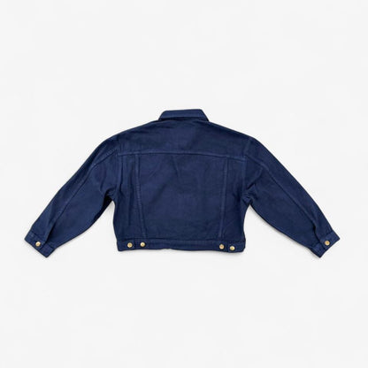 Bull Denim Cropped Trucker Jacket - Navy 
