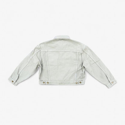 Bull Denim Cropped Trucker Jacket - Sage Green