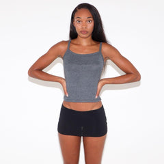Dark Heather Grey Spaghetti Tank Top view 2
