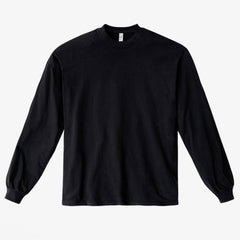 Cotton Long Sleeve T Shirt - Black view 1