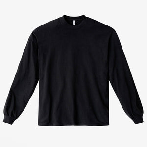 Cotton Long Sleeve T Shirt - Black
