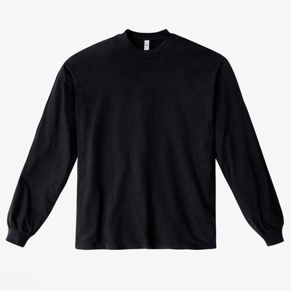 Cotton Long Sleeve T Shirt - Black