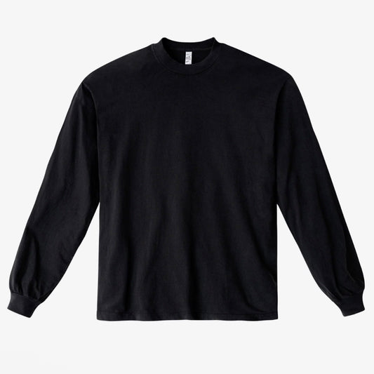 Cotton Long Sleeve T Shirt - Black