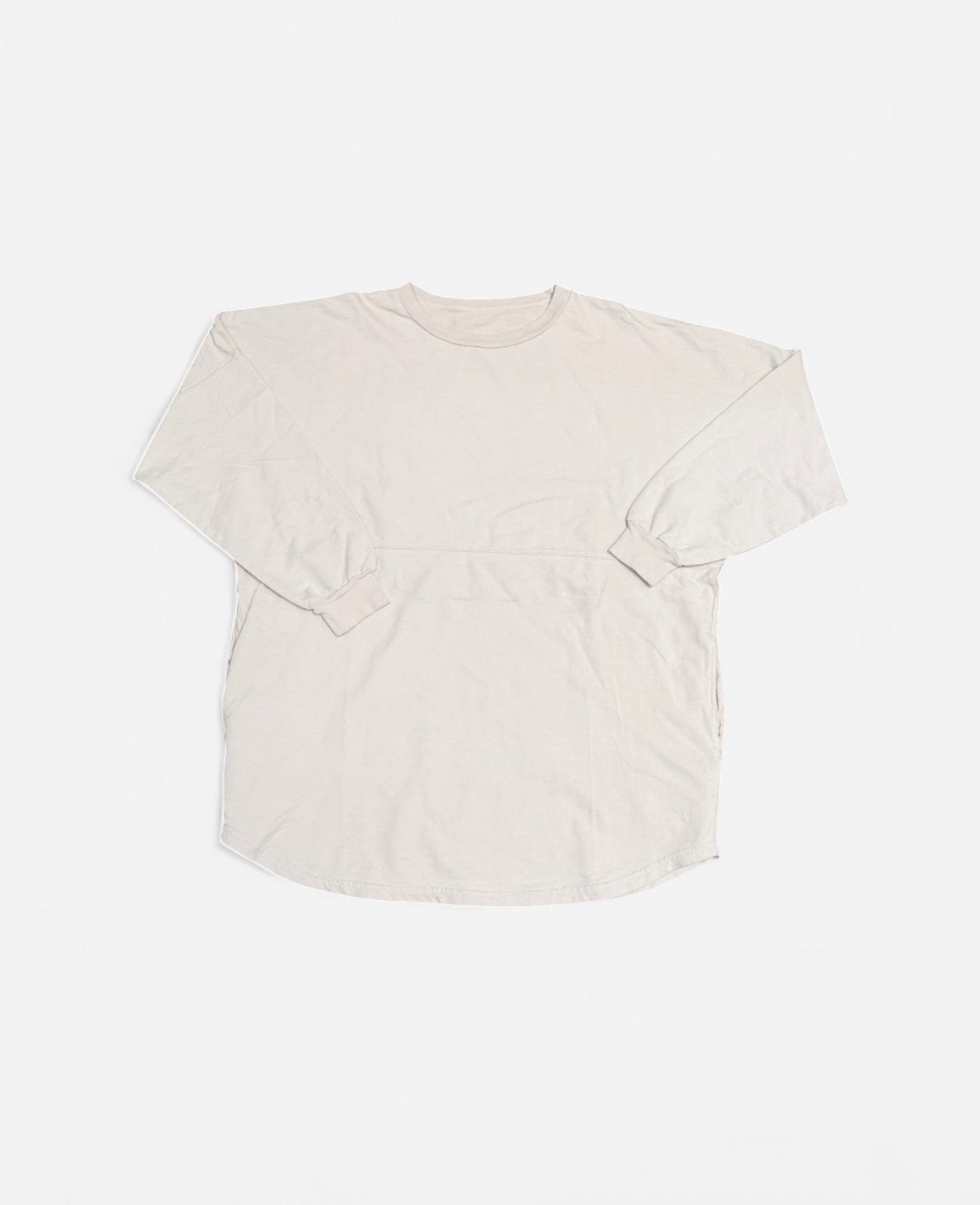 Terry Fleece Grey Oversized Longsleeve T-Shirt