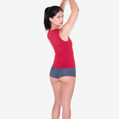 Polycotton Mini Shorts - Heather Black view 2