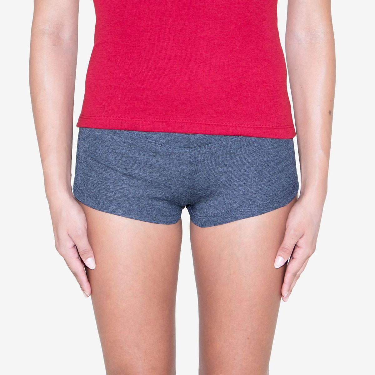 Polycotton Mini Shorts - Heather Black