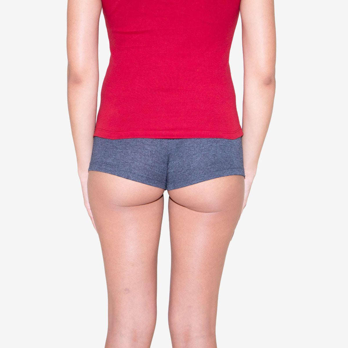 Polycotton Mini Shorts - Heather Black