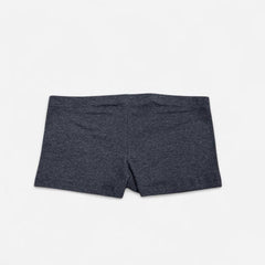 Polycotton Mini Shorts - Heather Black view 7