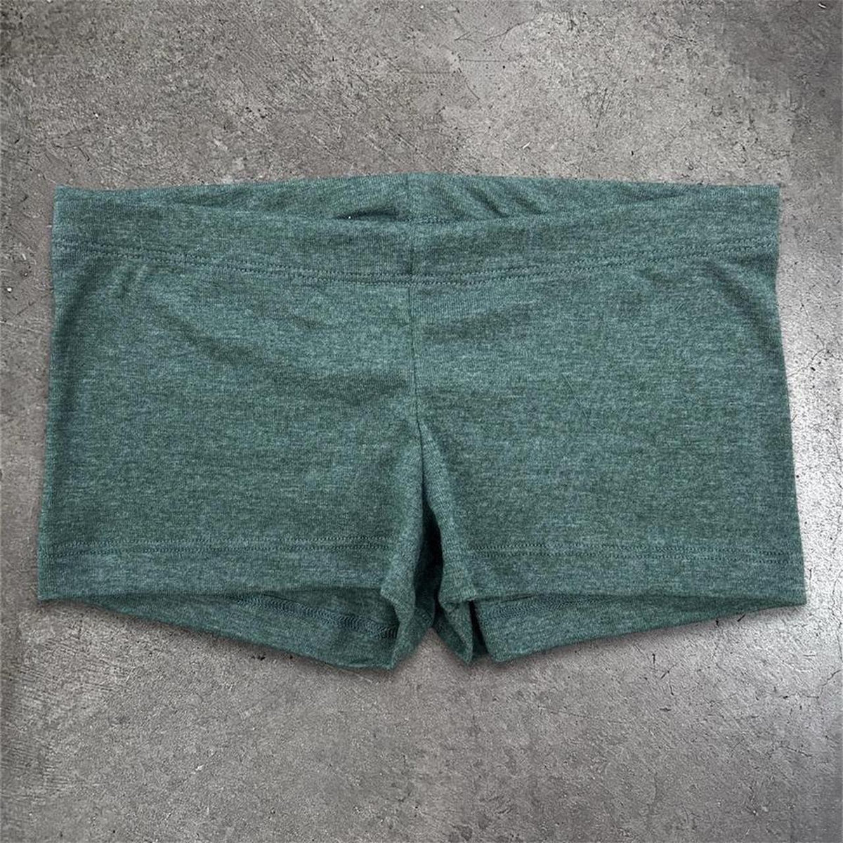 Polycotton Mini Shorts - Heather Green