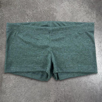 Polycotton Mini Shorts - Heather Green