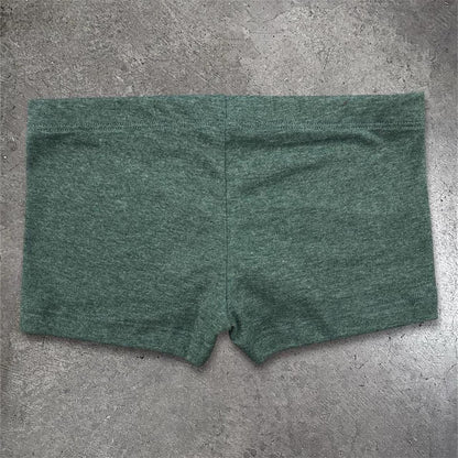 Polycotton Mini Shorts - Heather Green