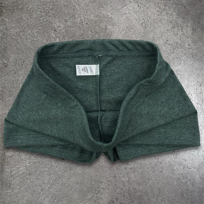 Polycotton Mini Shorts - Heather Green