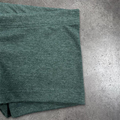 Polycotton Mini Shorts - Heather Green
