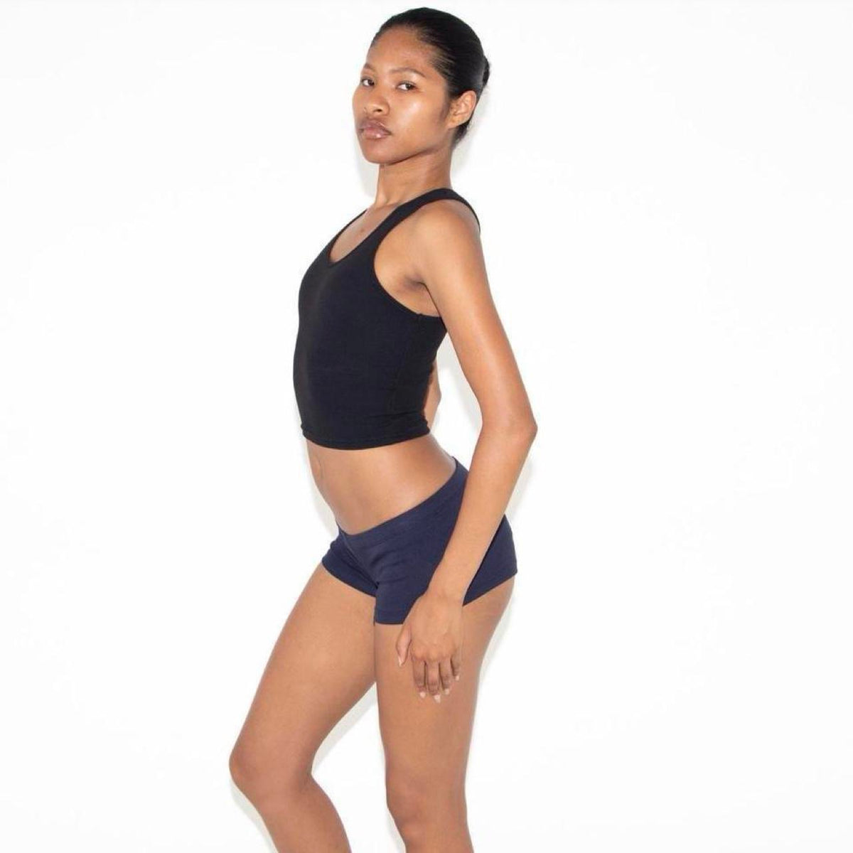 Baby Rib Mini Shorts - Navy