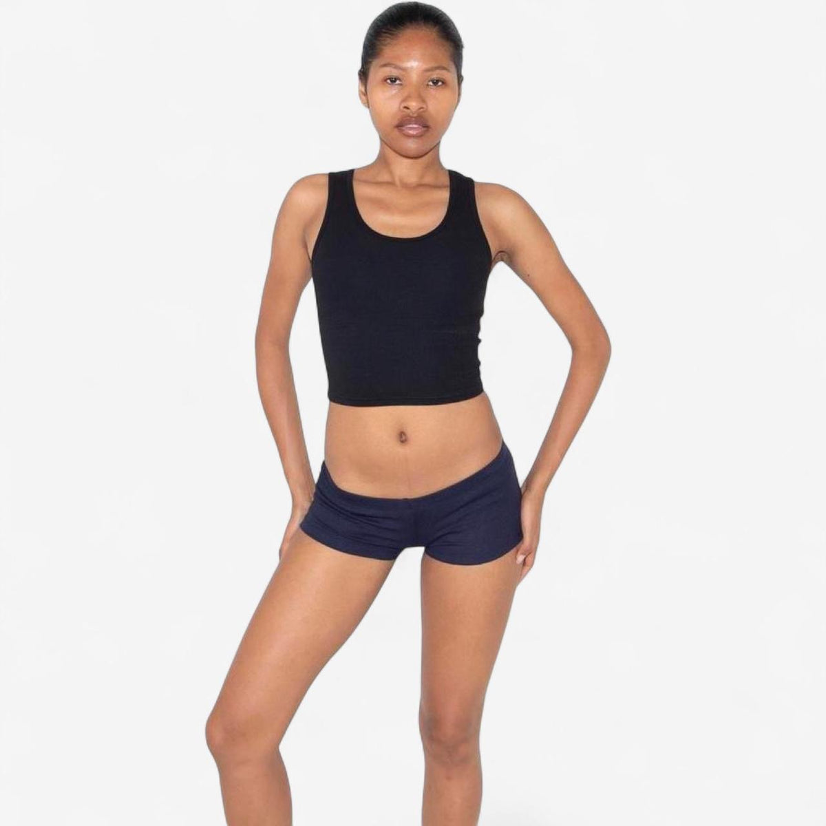 Baby Rib Mini Shorts - Navy