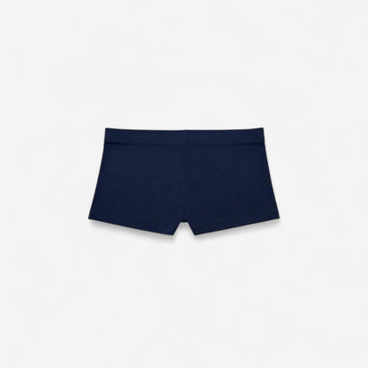 Baby Rib Mini Shorts - Navy