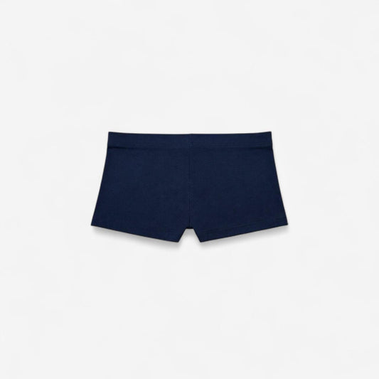 Baby Rib Mini Shorts - Navy