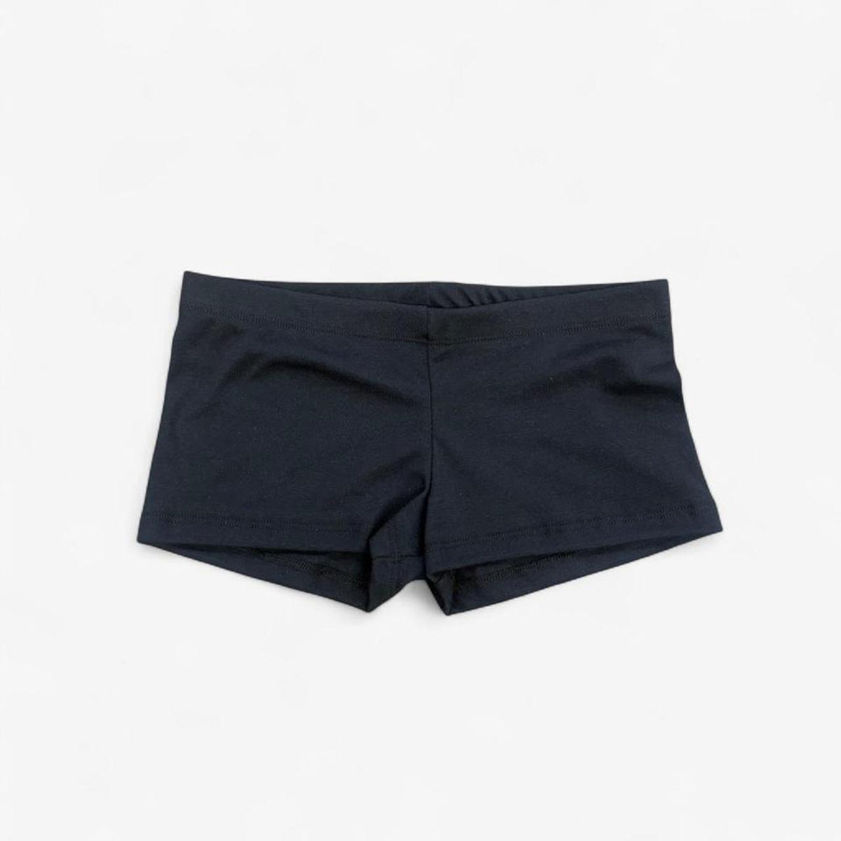 Cotton Baby Rib Mini Shorts - Black
