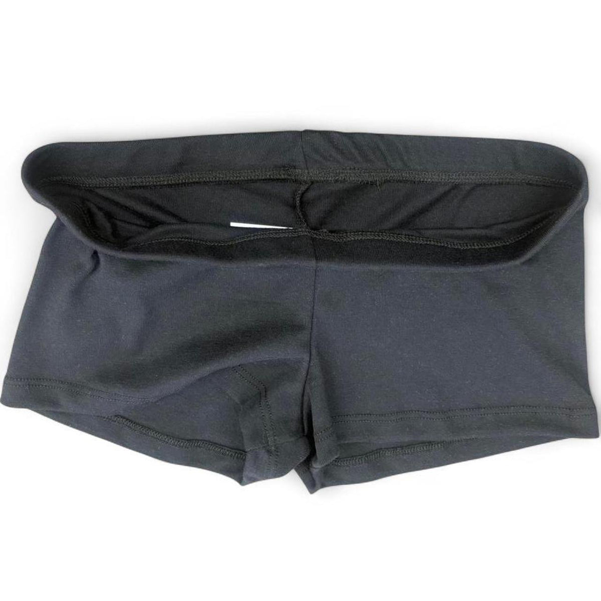 Cotton Baby Rib Mini Shorts - Black