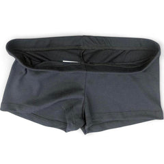 Cotton Baby Rib Mini Shorts - Black view 7