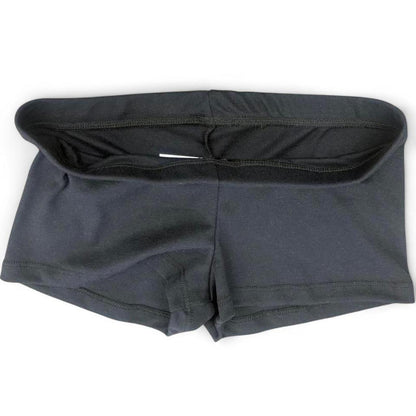 Cotton Baby Rib Mini Shorts - Black