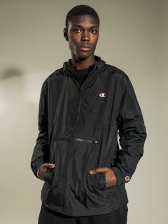 Champion LF Packable Anorak 'Black' view 1