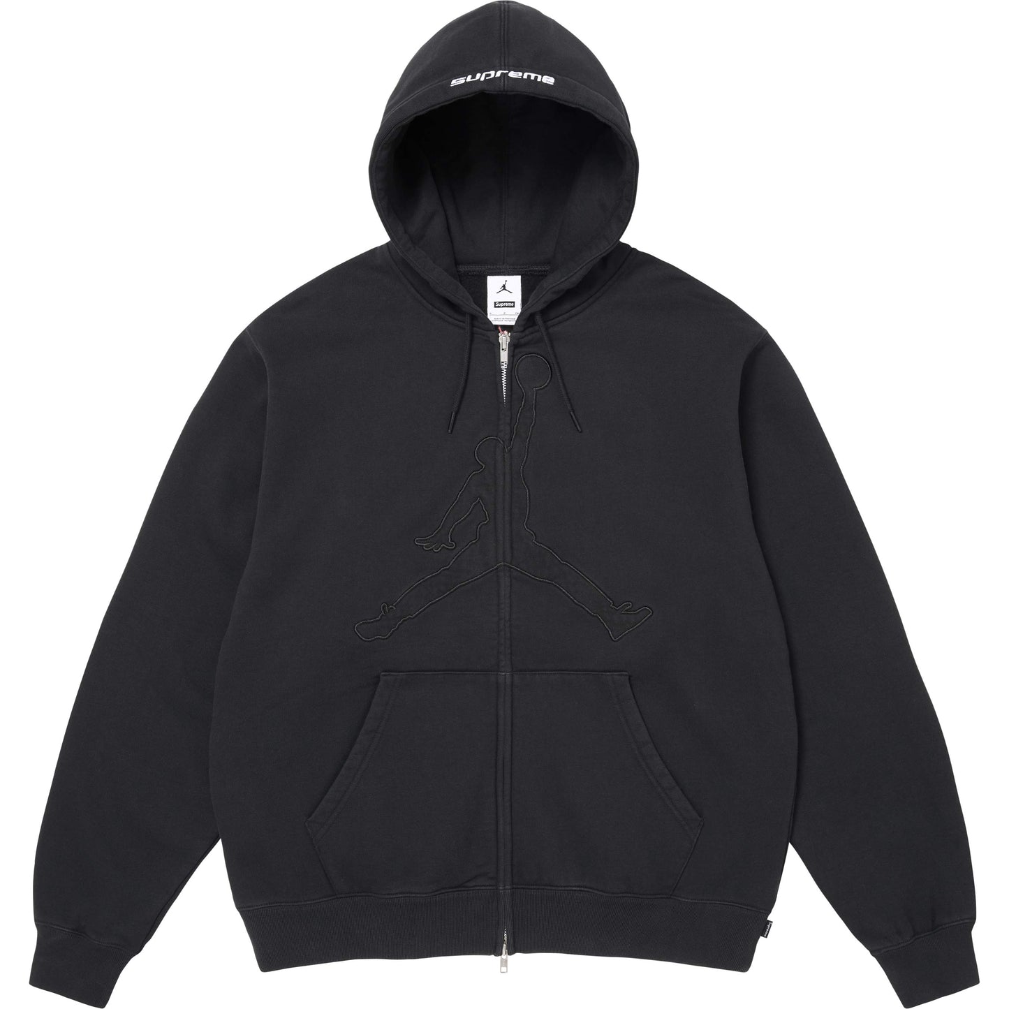 Supreme®/Jordan® Hooded Sweatshirt — Black