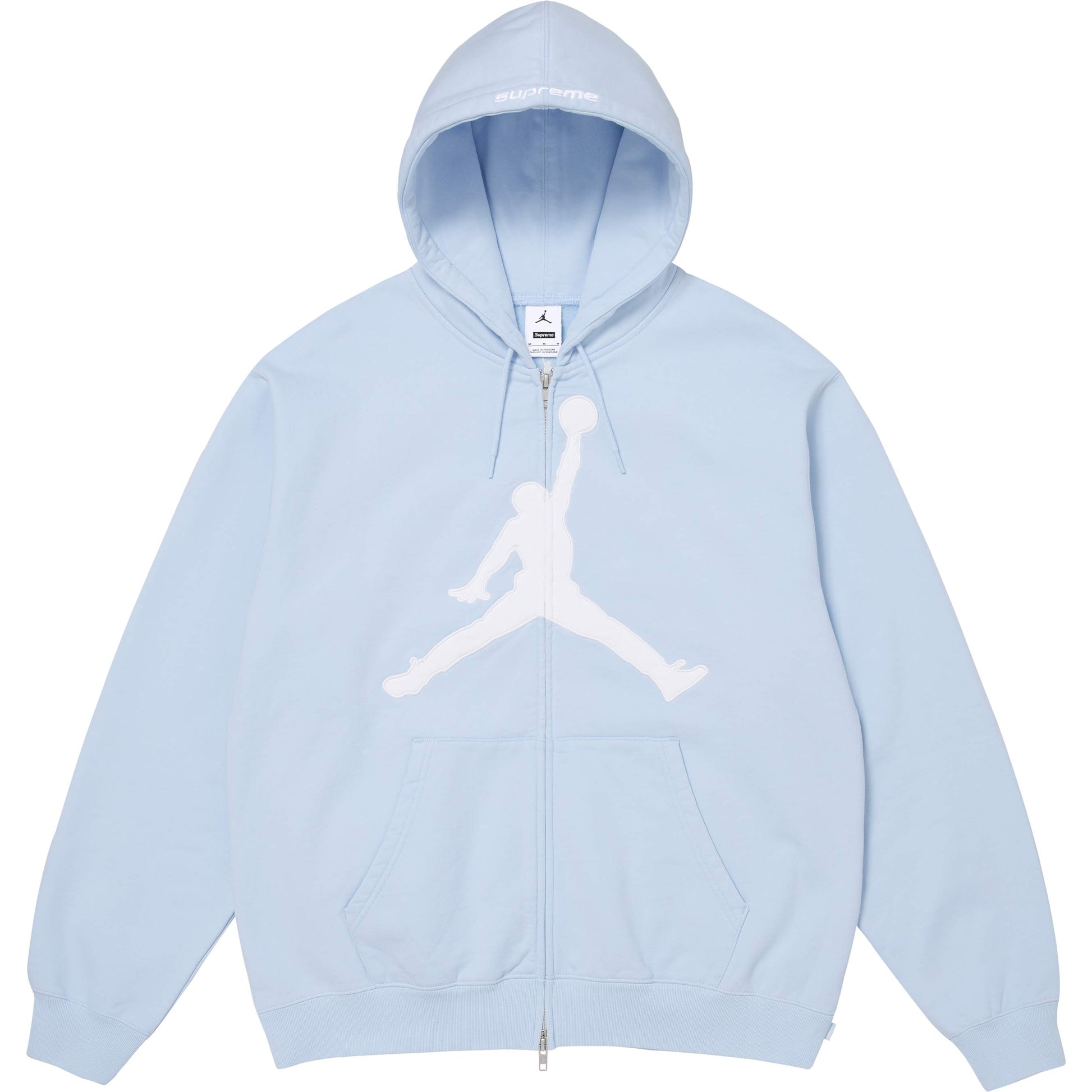 Supreme®/Jordan® Hooded Sweatshirt — Celestine Blue