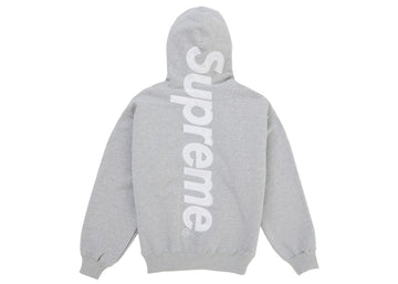 Supreme® Satin Appliqué Hooded Sweatshirt — Heather Grey