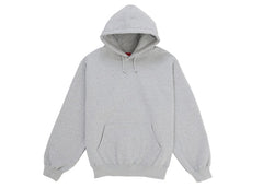 Supreme® Satin Appliqué Hooded Sweatshirt — Heather Grey view 2