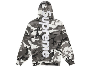 Supreme® Satin Appliqué Hooded Sweatshirt — Snow Camo (back appliqué)