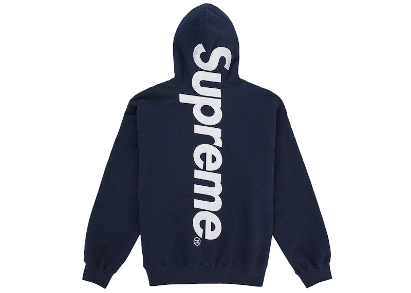 Supreme® Satin Appliqué Hooded Sweatshirt — Washed Navy | Retailer