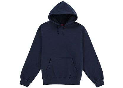 Supreme® Satin Appliqué Hooded Sweatshirt — Washed Navy (front)