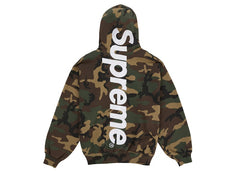 Supreme® Satin Appliqué Hooded Sweatshirt — Woodland Camo view 1