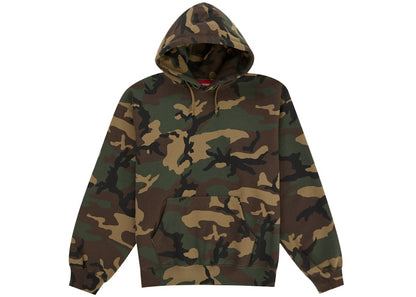 Supreme® Satin Appliqué Hooded Sweatshirt — Woodland Camo (front)