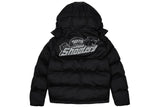 Trapstar Shooters Hooded Puffer 'Black/Reflective' view 1