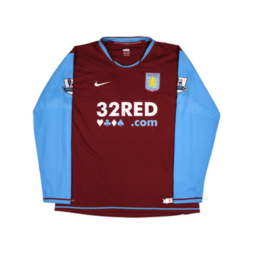 Aston Villa 2007-08 Home Long Sleeve (Young #7)