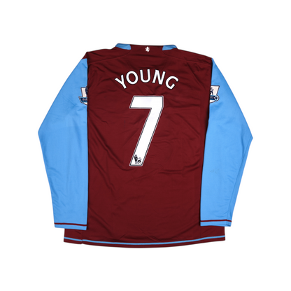 Aston Villa 2007-08 Home Long Sleeve (Young #7)
