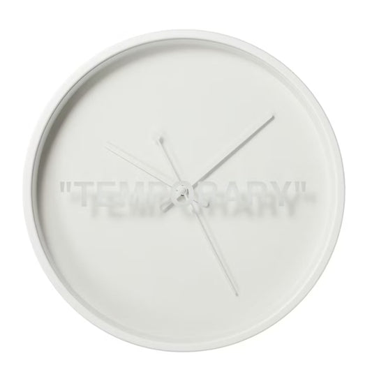 Virgil Abloh x IKEA MARKERAD "TEMPORARY" Wall Clock