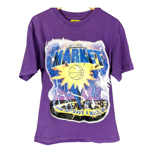 Chinatown Market 'Nice Day' Purple T-Shirt