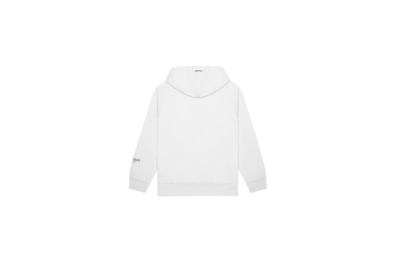 Fear of God Essentials 3D Silicon Applique Pullover Hoodie 'White'