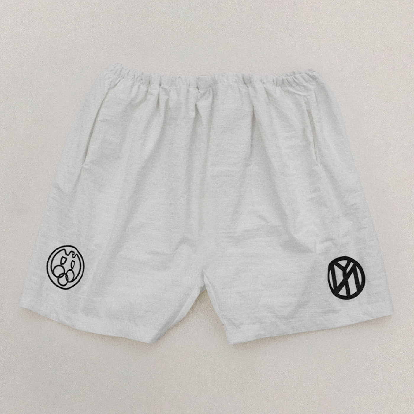 Yeezy Nylon Shorts Printed - White