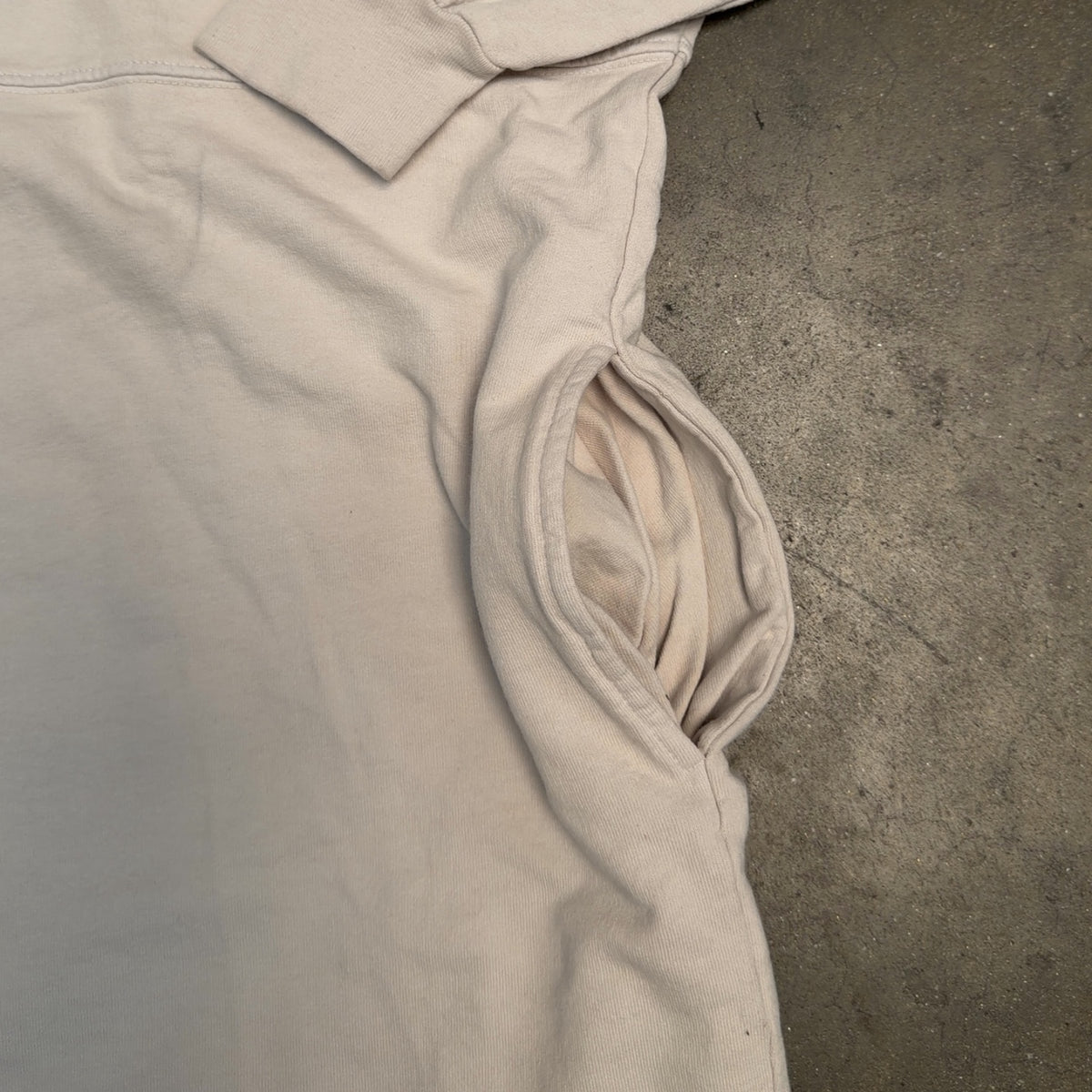 Terry Fleece Grey Oversized Longsleeve T-Shirt 