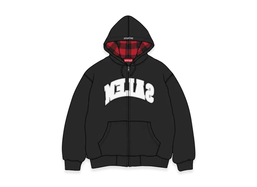 Supreme x SALEM Zip Up Hooded Sweatshirt "Black"