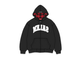 Supreme x SALEM Zip Up Hooded Sweatshirt "Black" view 1